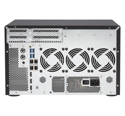 QNAP Turbo NAS TVS-1282-I3-8G 12 x Total Bays SAN/NAS Server - Tower RearMaximum