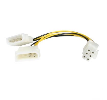 STARTECH .com LP4PCIEXADAP Internal Power Cord - 15.24 cm Length - LP4