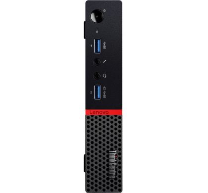 LENOVO ThinkCentre M700 10HY004RAU Desktop Computer - Intel Core i3 (6th Gen) i3-6100T 3.20 GHz - Tiny - Black FrontMaximum