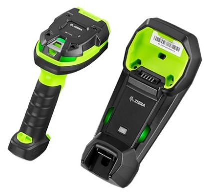 ZEBRA DS3608-HP Handheld Barcode Scanner - Cable Connectivity - Industrial Green RearMaximum