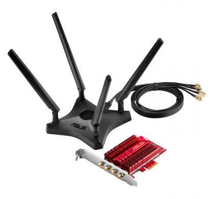 ASUS PCE-AC88 IEEE 802.11ac - Wi-Fi Adapter for Desktop Computer