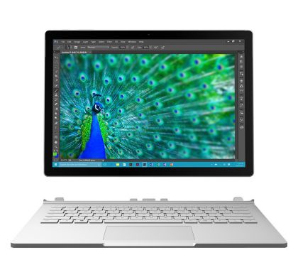 MICROSOFT Surface Book 34.3 cm (13.5") 3:2 2 in 1 Notebook - 3000 x 2000 - PixelSense - Intel Core i5 - 8 GB - 256 GB SSD - Windows 10 Pro - Hybrid - Silver FrontMaximum