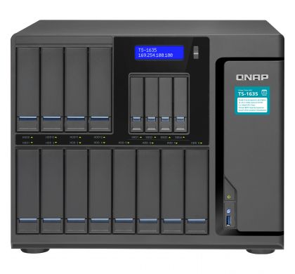 QNAP Turbo NAS TS-1635 16 x Total Bays SAN/NAS Server - Desktop FrontMaximum