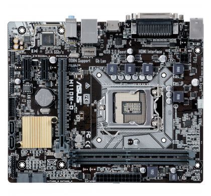 ASUS H110M-D Desktop Motherboard - Intel H110 Chipset - Socket H4 LGA-1151
