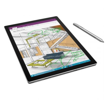 MICROSOFT Surface Pro 4 Tablet - 31.2 cm (12.3") 3:2 Multi-touch Screen - 2736 x 1824 - PixelSense - Intel Core i7 (6th Gen) - 16 GB - 512 GB SSD - Windows 10 Pro - Silver
