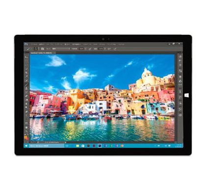 MICROSOFT Surface Pro 4 Tablet - 31.2 cm (12.3") 3:2 Multi-touch Screen - 2736 x 1824 - PixelSense - Intel Core i7 (6th Gen) - 16 GB - 512 GB SSD - Windows 10 Pro - Silver FrontMaximum