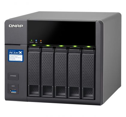 QNAP Turbo NAS TS-531X 5 x Total Bays SAN/NAS Server - Tower TopMaximum
