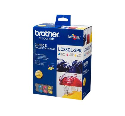 BROTHER LC-38 Ink Cartridge - Cyan, Yellow, Magenta