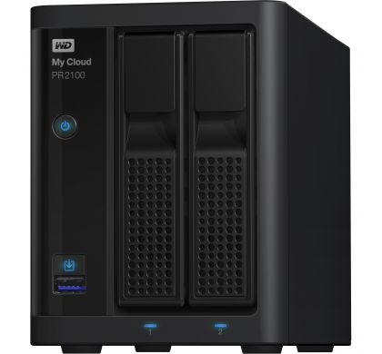 WESTERN DIGITAL My Cloud PR2100 2 x Total Bays NAS Server - Desktop LeftMaximum