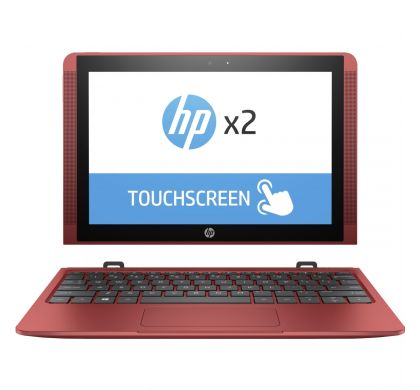HP x2 10-p000 10-p039tu 25.7 cm (10.1") LCD 16:10 2 in 1 Netbook - 1280 x 800 Touchscreen - In-plane Switching (IPS) Technology, BrightView - Intel Atom x5 x5-Z8350 Quad-core (4 Core) 1.44 GHz - 2 GB LPDDR3 - 32 GB Flash Memory Capacity - Windows 10 Home 64-bit - Hybrid - Cardinal Red