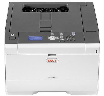 OKI C500 C532dn LED Printer - Colour - 1200 x 1200 dpi Print - Plain Paper Print - Desktop FrontMaximum