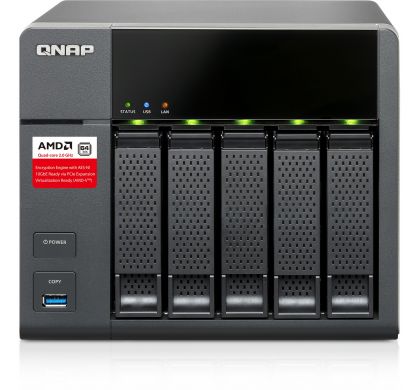 QNAP Turbo NAS TS-563 5 x Total Bays NAS Server - Tower FrontMaximum
