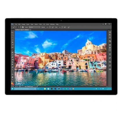 MICROSOFT Surface Pro 4 Tablet - 31.2 cm (12.3") - 4 GB - Intel Core M (6th Gen) - 128 GB SSD - Windows 10 Pro 64-bit - 2736 x 1824 - PixelSense - Silver FrontMaximum
