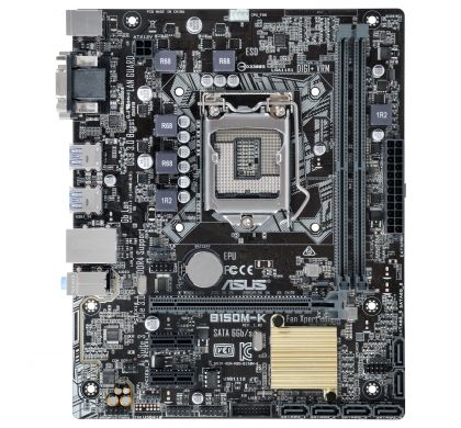 ASUS B150M-K Desktop Motherboard - Intel B150 Chipset - Socket H4 LGA-1151