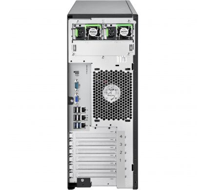 FUJITSU PRIMERGY TX1330 M2 4U Tower Server - 1 x Intel Xeon E3-1220 v5 Quad-core (4 Core) 3 GHz DDR4 SDRAM - Serial ATA Controller - 0, 1, 10 RAID Levels RearMaximum
