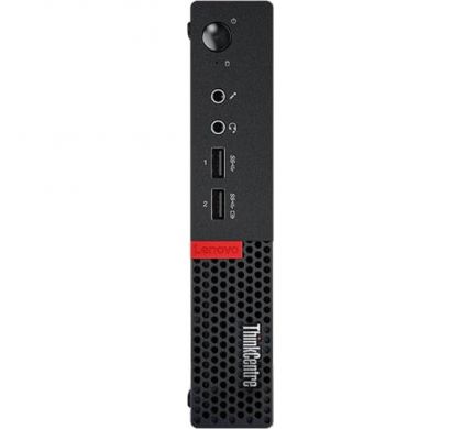 LENOVO ThinkCentre M710q 10MRA001AU Desktop Computer - Intel Core i5 (7th Gen) i5-7400T 2.40 GHz - 8 GB DDR4 SDRAM - 500 GB HDD - Windows 10 Pro 64-bit (English) - Tiny - Black FrontMaximum