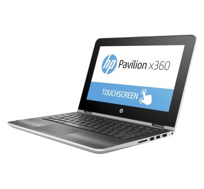 HP Pavilion x360 11-u000 11-u064tu 29.5 cm (11.6") Touchscreen LCD 2 in 1 Notebook - Intel Celeron N3060 Dual-core (2 Core) 1.60 GHz - 4 GB DDR3L SDRAM - 500 GB HDD - Windows 10 Home 64-bit - 1366 x 768 - Convertible - Natural Silver LeftMaximum