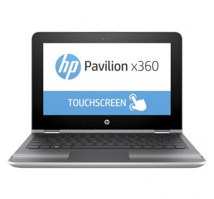 HP Pavilion x360 11-u000 11-u064tu 29.5 cm (11.6") Touchscreen LCD 2 in 1 Notebook - Intel Celeron N3060 Dual-core (2 Core) 1.60 GHz - 4 GB DDR3L SDRAM - 500 GB HDD - Windows 10 Home 64-bit - 1366 x 768 - Convertible - Natural Silver FrontMaximum
