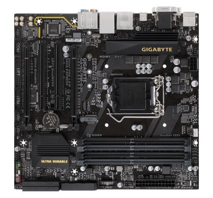 GIGABYTE Ultra Durable GA-H270M-D3H Desktop Motherboard - Intel H270 Chipset - Socket H4 LGA-1151