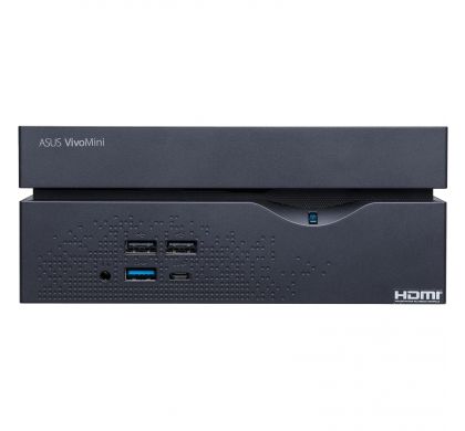 ASUS VivoMini VC66-I5M8S256W10 Desktop Computer - Intel Core i5 (7th Gen) i5-7400 3.50 GHz - 8 GB DDR4 SDRAM - 256 GB SSD - Windows 10 Home 64-bit - Mini PC - Black FrontMaximum