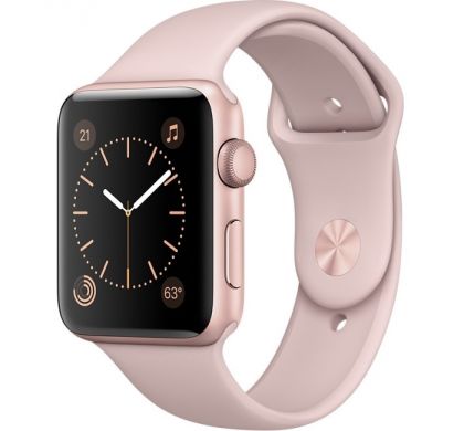 APPLE Watch Series 2 Smart Watch - Wrist Wearable - Rose Gold Aluminum Case - Pink Sand Band - Ceramic Case
