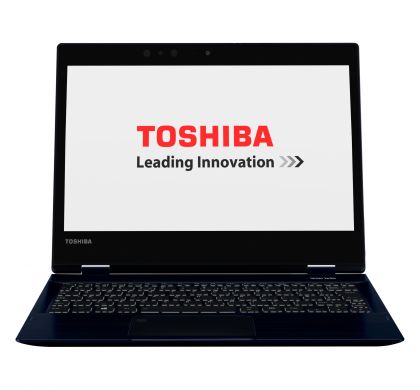 TOSHIBA Portege X20W-D 31.8 cm (12.5") Touchscreen LCD 2 in 1 Notebook - Intel Core i7 (7th Gen) i7-7500U Dual-core (2 Core) 2.70 GHz - 8 GB - 256 GB SSD - Windows 10 Pro - 1920 x 1080 - Convertible - Black Hairline, Blue FrontMaximum
