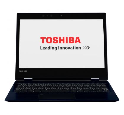 TOSHIBA Portege X20W-D 31.8 cm (12.5") Touchscreen LCD 2 in 1 Notebook - Intel Core i5 (7th Gen) i5-7200U Dual-core (2 Core) 2.50 GHz - 8 GB - 256 GB SSD - Windows 10 Pro - 1920 x 1080 - Convertible - Black Hairline, Blue FrontMaximum