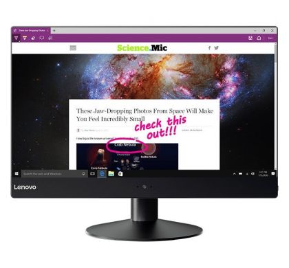 LENOVO V510z 10NQ0007AU All-in-One Computer - Intel Core i5 (7th Gen) i5-7400T 2.40 GHz - 8 GB DDR4 SDRAM - 500 GB HDD - 58.4 cm (23") 1920 x 1080 - Windows 10 Pro 64-bit (English) - Desktop - Business Gray, Black FrontMaximum