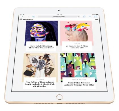 APPLE iPad Tablet - 24.6 cm (9.7") -  A9 Dual-core (2 Core) - 32 GB - iOS 10 - 2048 x 1536 - Retina Display, In-plane Switching (IPS) Technology - Gold BottomMaximum
