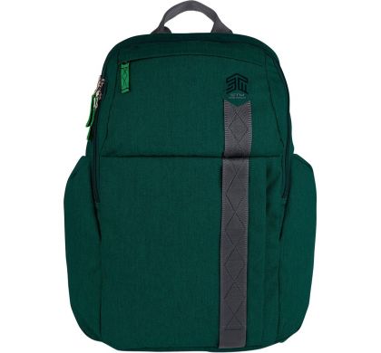 STM Goods Kings Carrying Case (Backpack) for 38.1 cm (15") Notebook, Smartphone, Tablet, Document, Clothing, Lunch, Bottle, Cable, Battery, Pen, Sunglasses - Botanical Green FrontMaximum