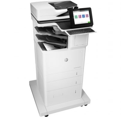 HP LaserJet M633z Laser Multifunction Printer - Monochrome - Plain Paper Print - Floor Standing RightMaximum