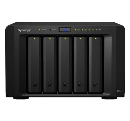 SYNOLOGY DiskStation DS1517 5 x Total Bays SAN/NAS Storage System - Desktop FrontMaximum