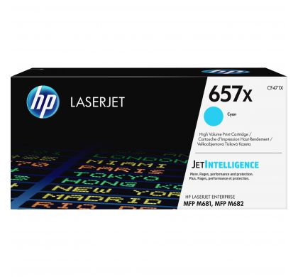 HP 657X Original Toner Cartridge - Cyan