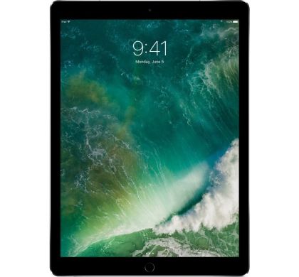 APPLE iPad Pro Tablet - 32.8 cm (12.9") -  A10X Hexa-core (6 Core) - 64 GB - iOS 10 - 2732 x 2048 - Retina Display - 4G - GSM, CDMA2000 Supported - Space Gray FrontMaximum