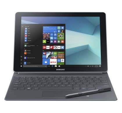 SAMSUNG Galaxy Book SM-W720 30.5 cm (12") Touchscreen LCD 2 in 1 Notebook - Intel Core i5 (7th Gen) i5-7200U Dual-core (2 Core) 2.50 GHz - 4 GB - 128 GB SSD - Windows 10 Home - 2160 x 1440 - Hybrid - Silver FrontMaximum