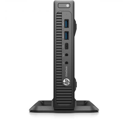 HP EliteDesk 800 G2 Desktop Computer - Intel Core i5 (6th Gen) i5-6500T 2.50 GHz - 8 GB DDR4 SDRAM - 500 GB HHD - Windows 7 Professional 64-bit upgradable to Windows 10 Pro - Mini PC FrontMaximum