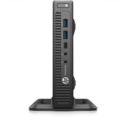 HP EliteDesk 800 G2 Desktop Computer - Intel Core i5 (6th Gen) i5-6500T 2.50 GHz - 8 GB DDR4 SDRAM - 500 GB HHD - Windows 7 Professional 64-bit upgradable to Windows 10 Pro - Mini PC FrontMaximum