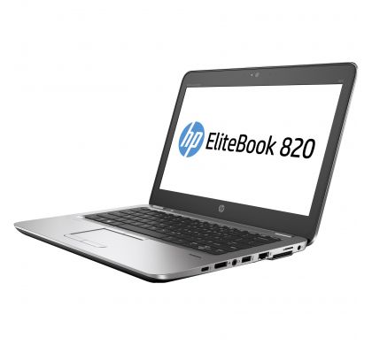 HP EliteBook 820 G3 31.8 cm (12.5") Notebook - Intel Core i7 (6th Gen) i7-6600U Dual-core (2 Core) 2.60 GHz - 8 GB DDR4 SDRAM - 256 GB SSD - 1366 x 768 - Silver, Black LeftMaximum