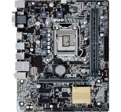 ASUS H110M-E Desktop Motherboard - Intel Chipset - Socket H4 LGA-1151