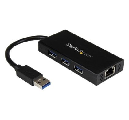 STARTECH .com USB/Ethernet Combo Hub - USB - External - Black