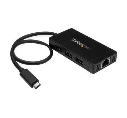 STARTECH .com USB/Ethernet Combo Hub - USB Type C - External - Black