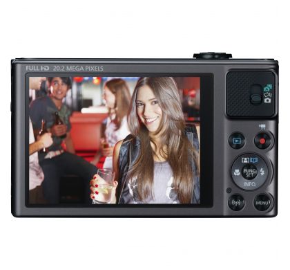 CANON PowerShot SX620 HS 20.2 Megapixel Compact Camera - Black RearMaximum