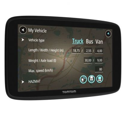 TOMTOM GO PROFESSIONAL 620 Automobile Portable GPS Navigator - Mountable, Portable FrontMaximum