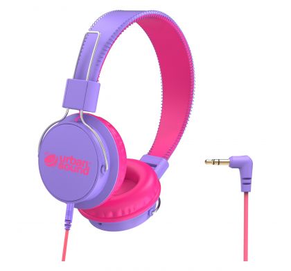 VERBATIM Urban Sound Wired Stereo Headphone - Over-the-head - Circumaural - Purple, Pink