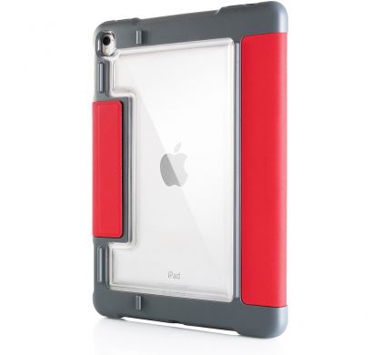 STM Dux Plus Case for 12.9" iPad Pro, iPad Pro (2017), Apple Pencil - Transparent, Red RearMaximum