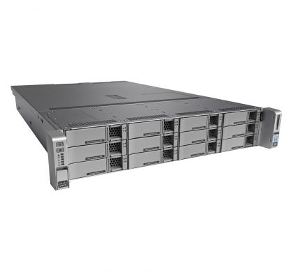 CISCO C240 M4 2U Rack Server - 2 x Intel Xeon E5-2620 v4 Octa-core (8 Core) 2.10 GHz - 128 GB Installed DDR4 SDRAM - Serial ATA, 12Gb/s SAS Controller - 0, 1, 10 RAID Levels