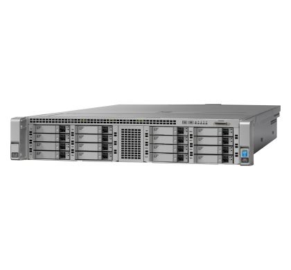 CISCO C240 M4 2U Rack Server - 2 x Intel Xeon E5-2620 v4 Octa-core (8 Core) 2.10 GHz - 128 GB Installed DDR4 SDRAM - Serial ATA, 12Gb/s SAS Controller - 0, 1, 10 RAID Levels LeftMaximum