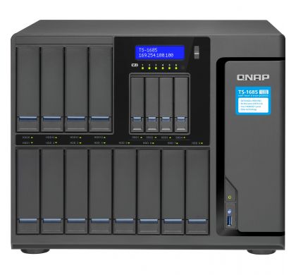 QNAP Turbo NAS TS-1685 16 x Total Bays SAN/NAS Storage System - Desktop FrontMaximum