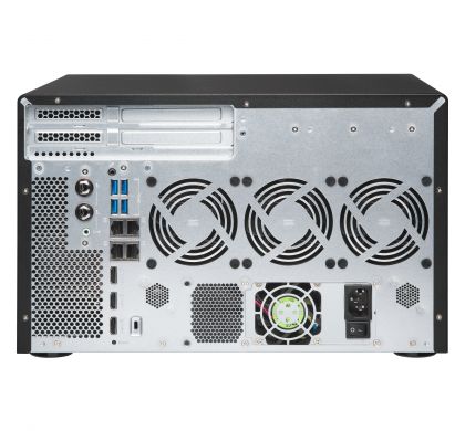 QNAP Turbo vNAS TVS-882BR 8 x Total Bays SAN/NAS Storage System - Desktop RearMaximum