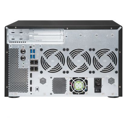 QNAP Turbo vNAS TVS-882BRT3 8 x Total Bays SAN/NAS Storage System - Desktop RearMaximum
